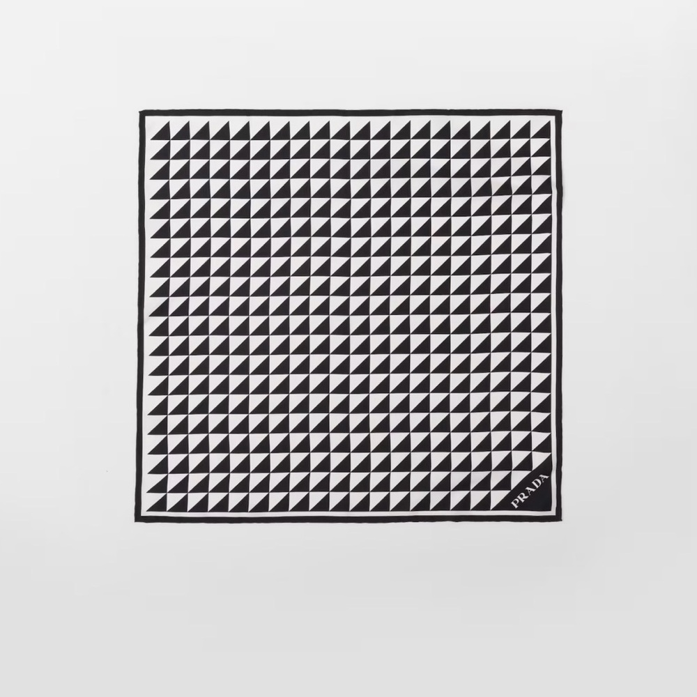 Prada Printed Silk Twill Scarf